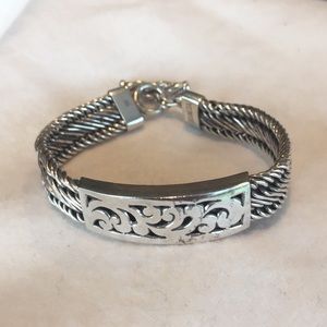 Lois Hill Sterling Silver Scroll Design Bracelet